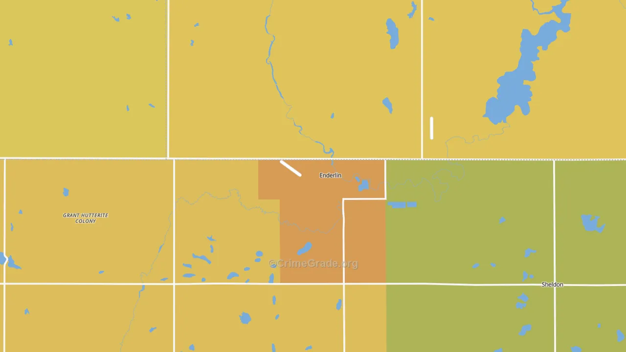 58027, ND Map of Theft Rates