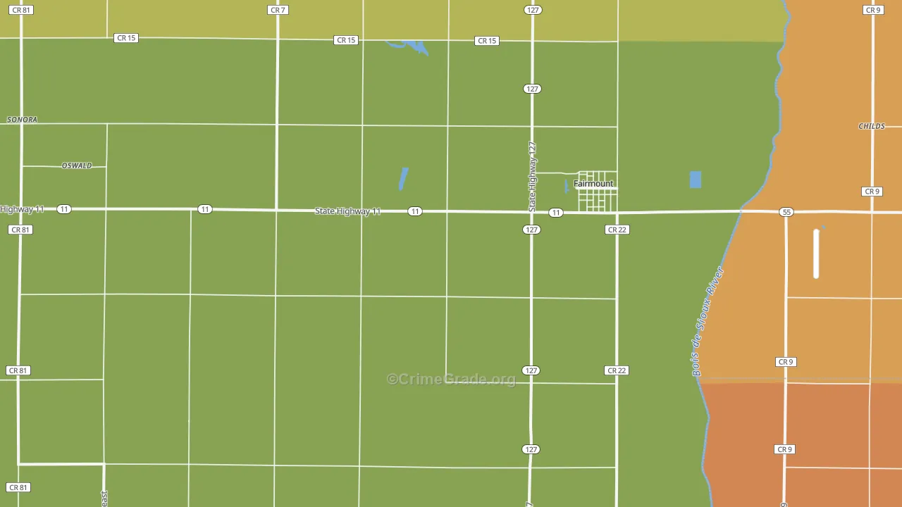 58030, ND Map of Theft Rates