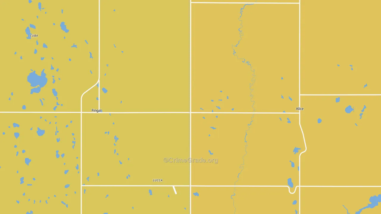 58031, ND Map of Theft Rates