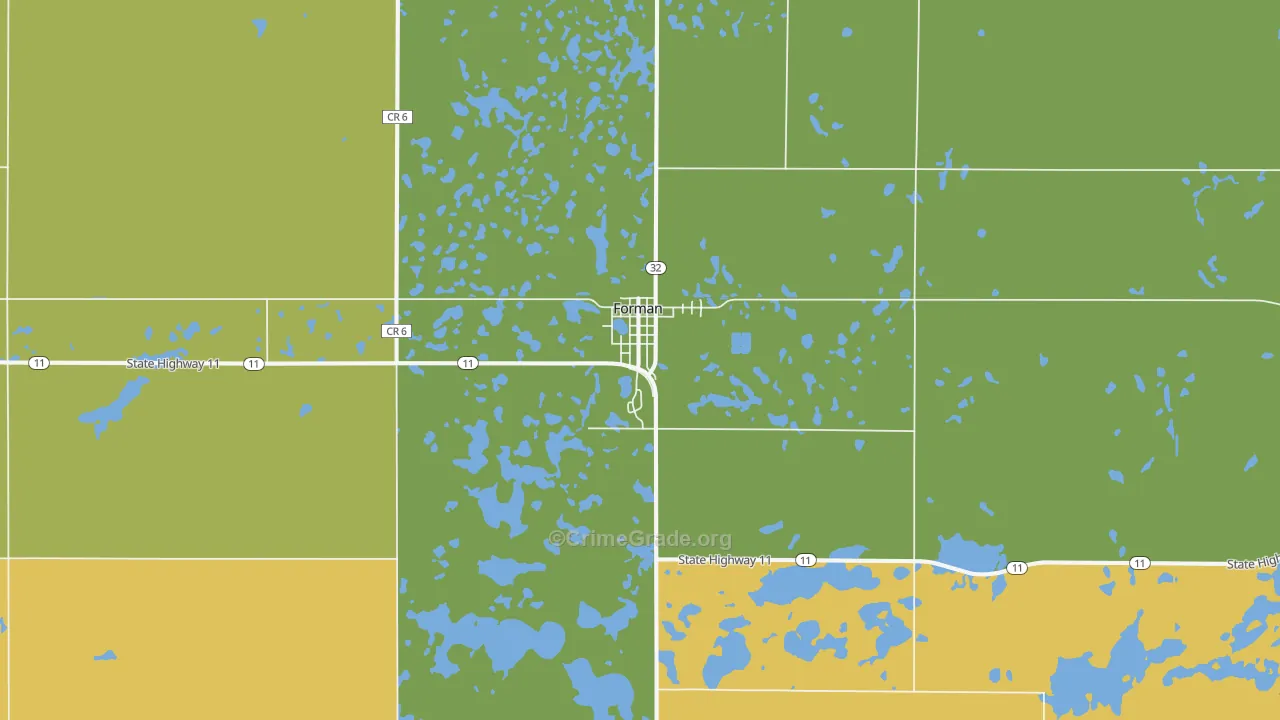 58032, ND Map of Theft Rates