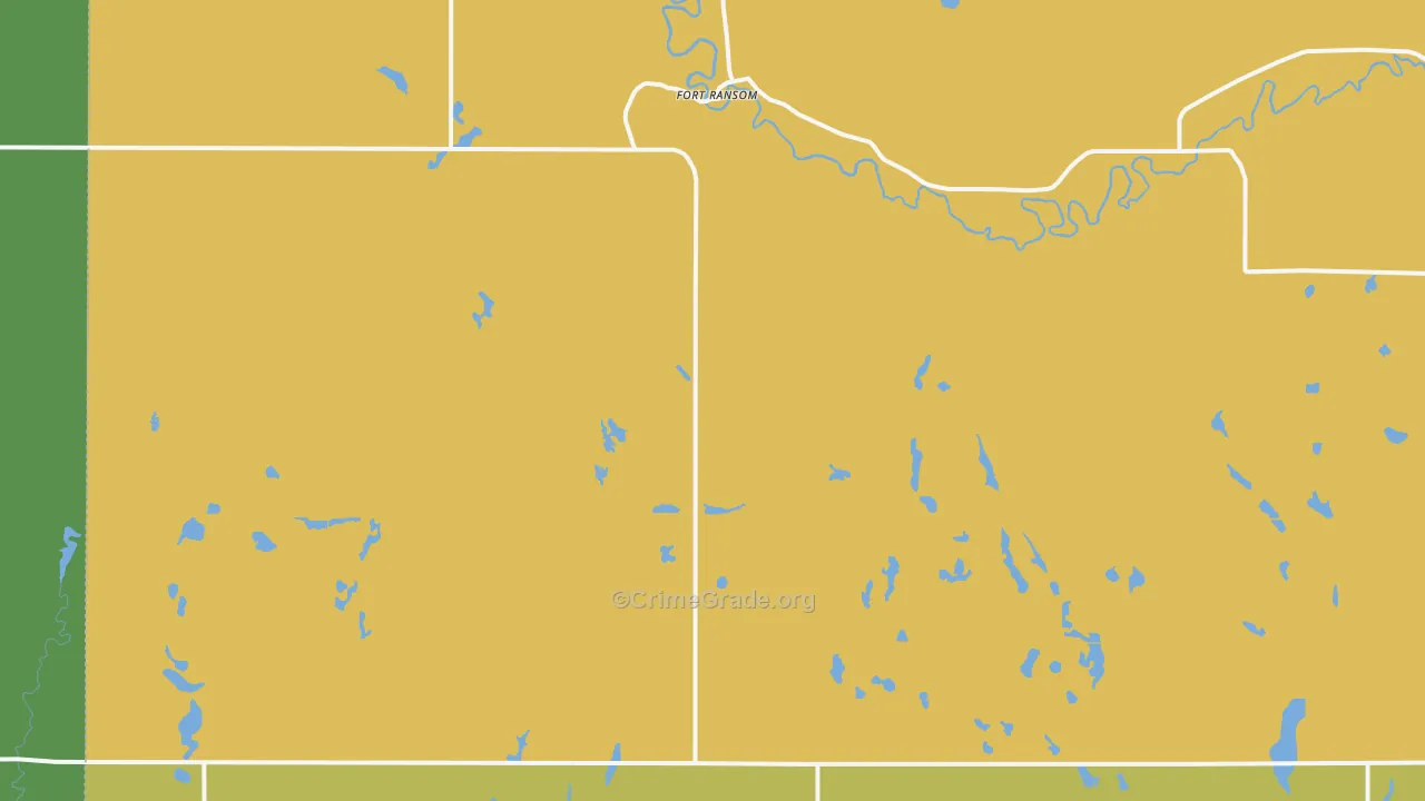 58033, ND Map of Theft Rates