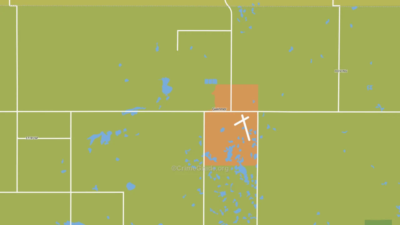 58040, ND Map of Theft Rates