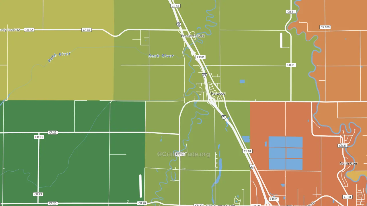 58042, ND Map of Theft Rates