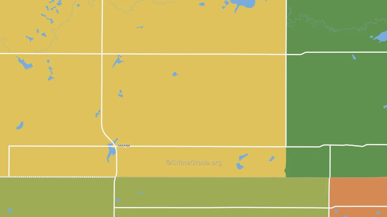 58043, ND Map of Theft Rates
