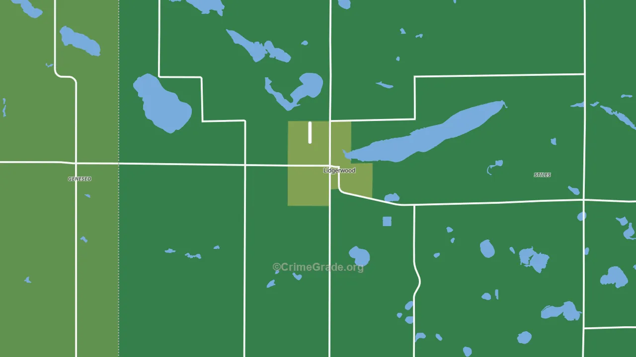 58053, ND Map of Theft Rates