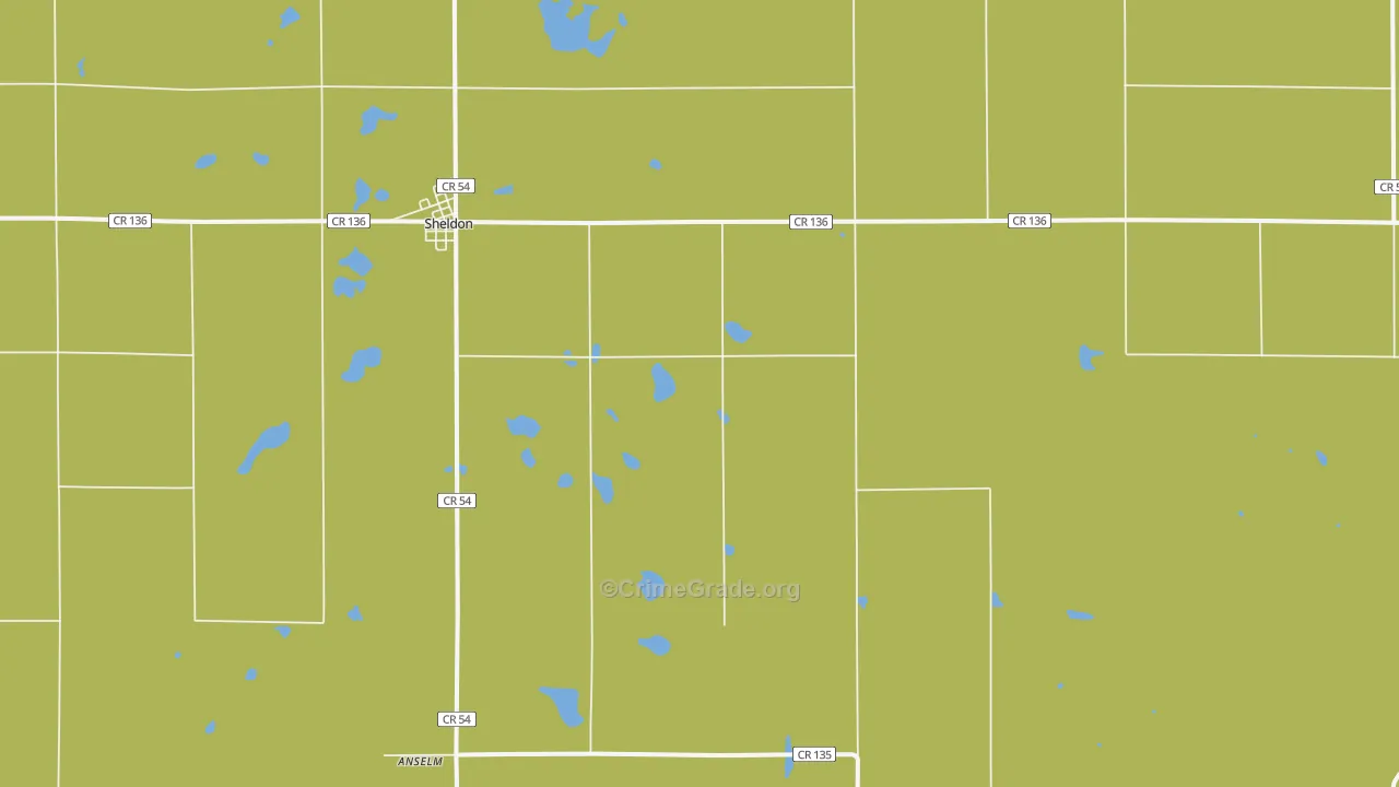 58068, ND Map of Theft Rates