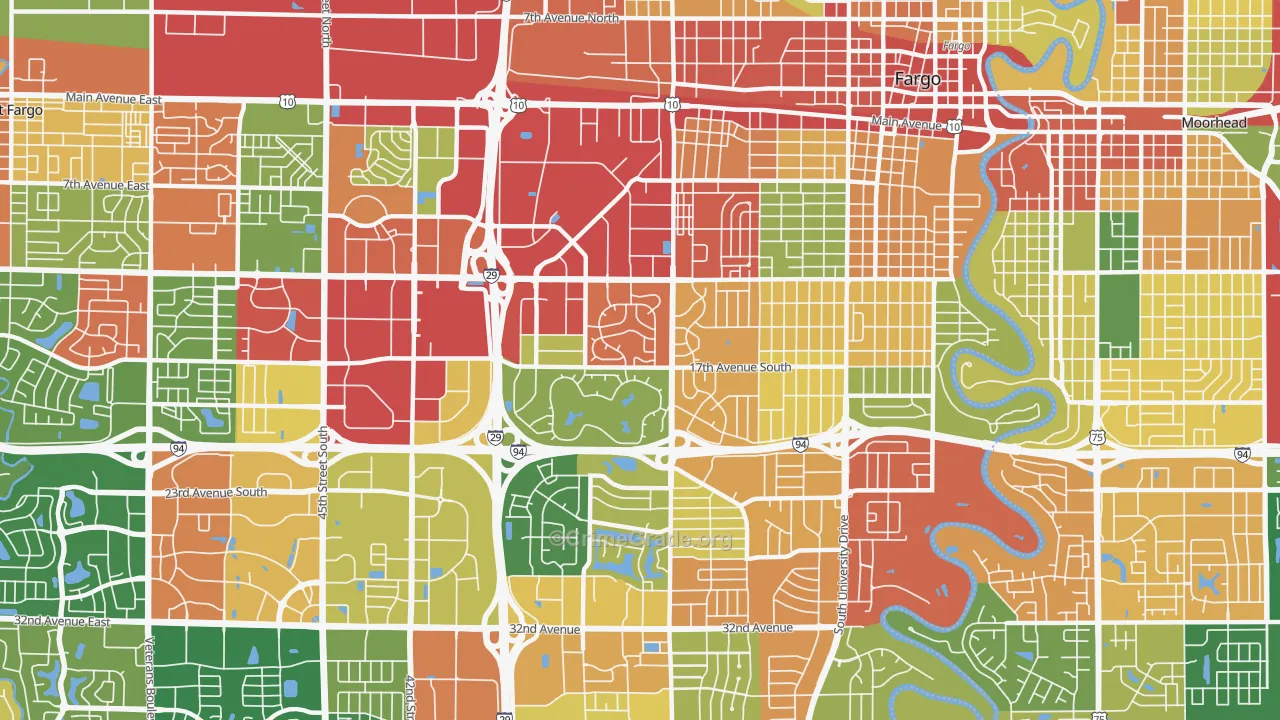 58103, ND Map of Theft Rates