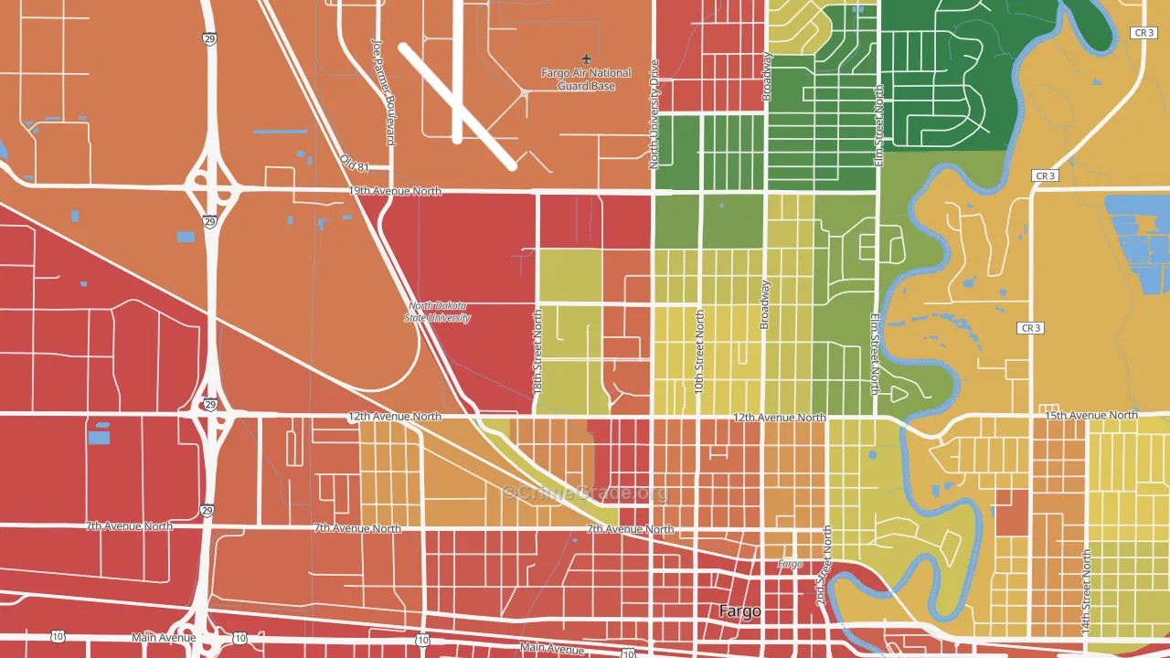 58105, ND Map of Theft Rates