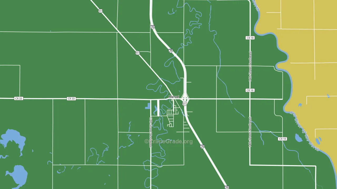 58256, ND Map of Theft Rates