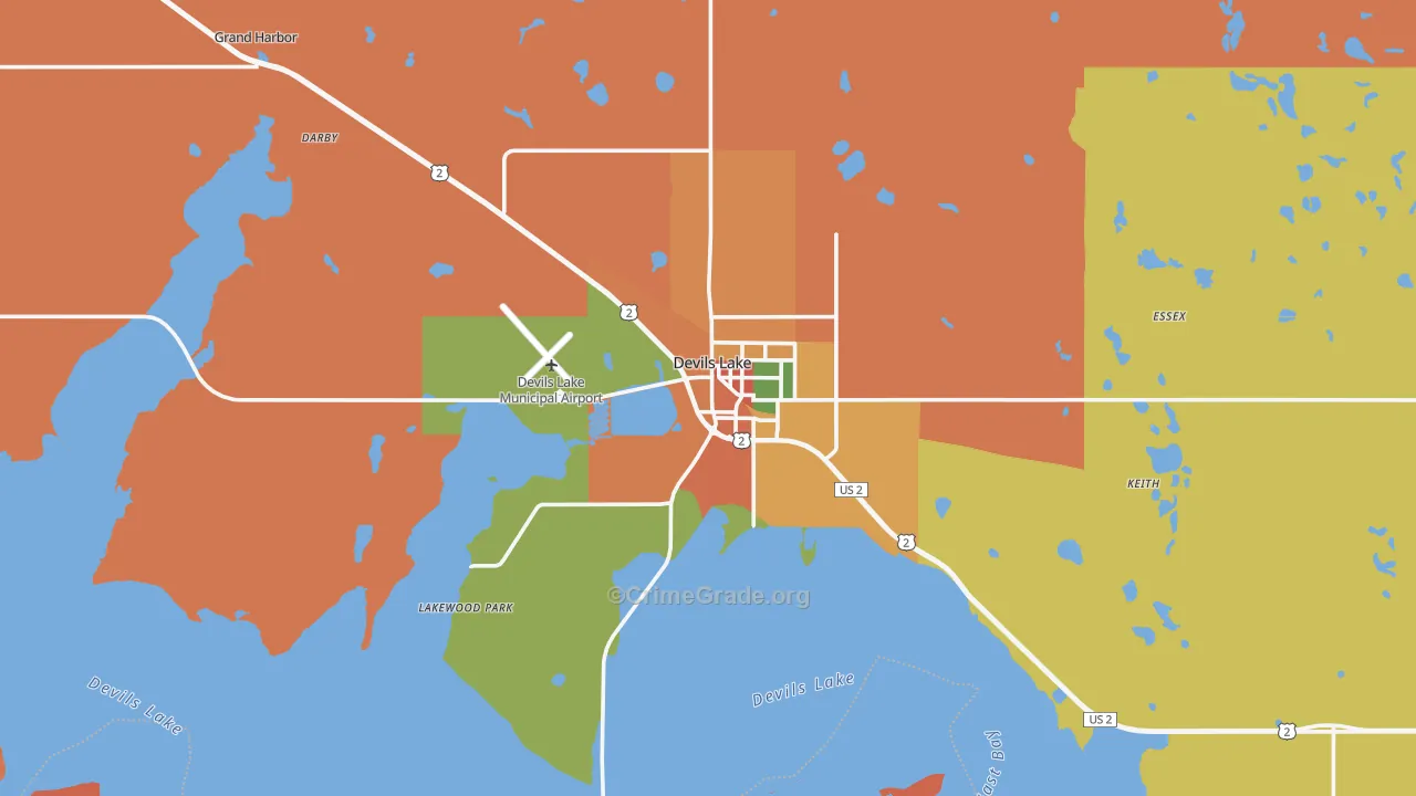 58301, ND Map of Theft Rates