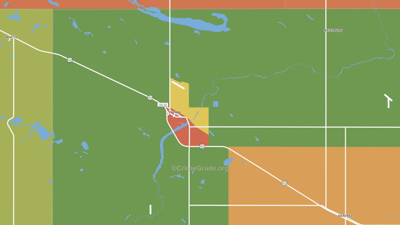 58341, ND Map of Theft Rates