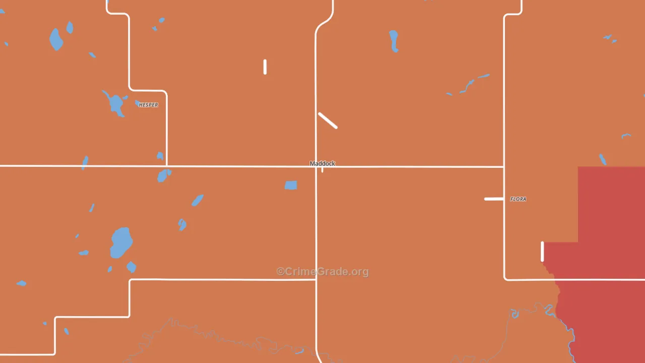 58348, ND Map of Theft Rates