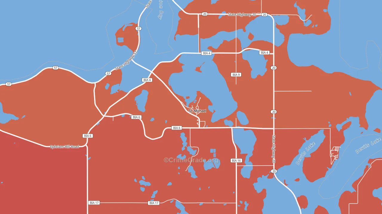 58370, ND Map of Theft Rates