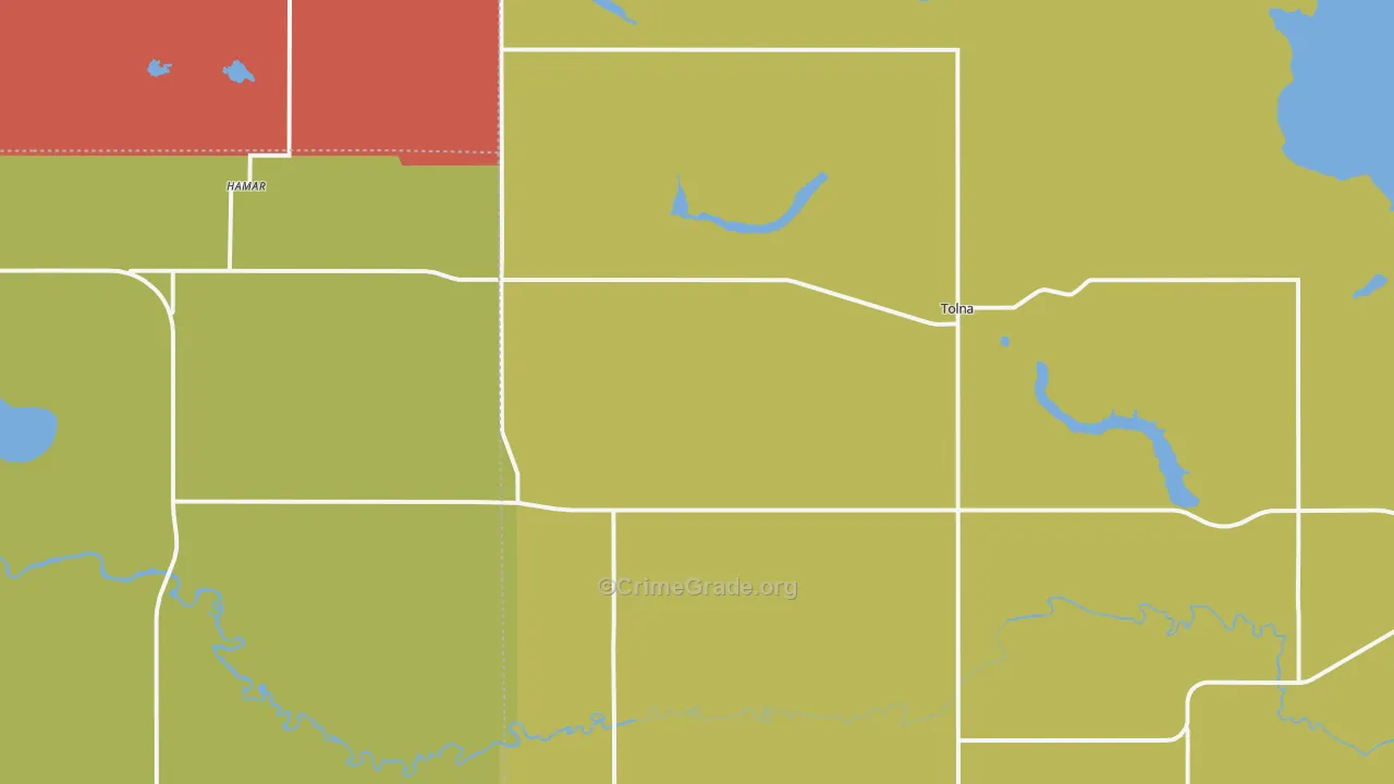 58380, ND Map of Theft Rates