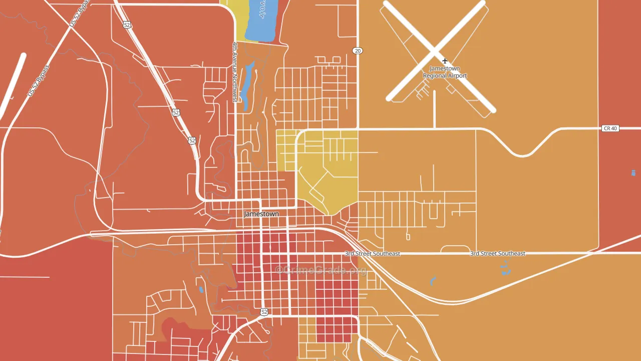 58405, ND Map of Theft Rates