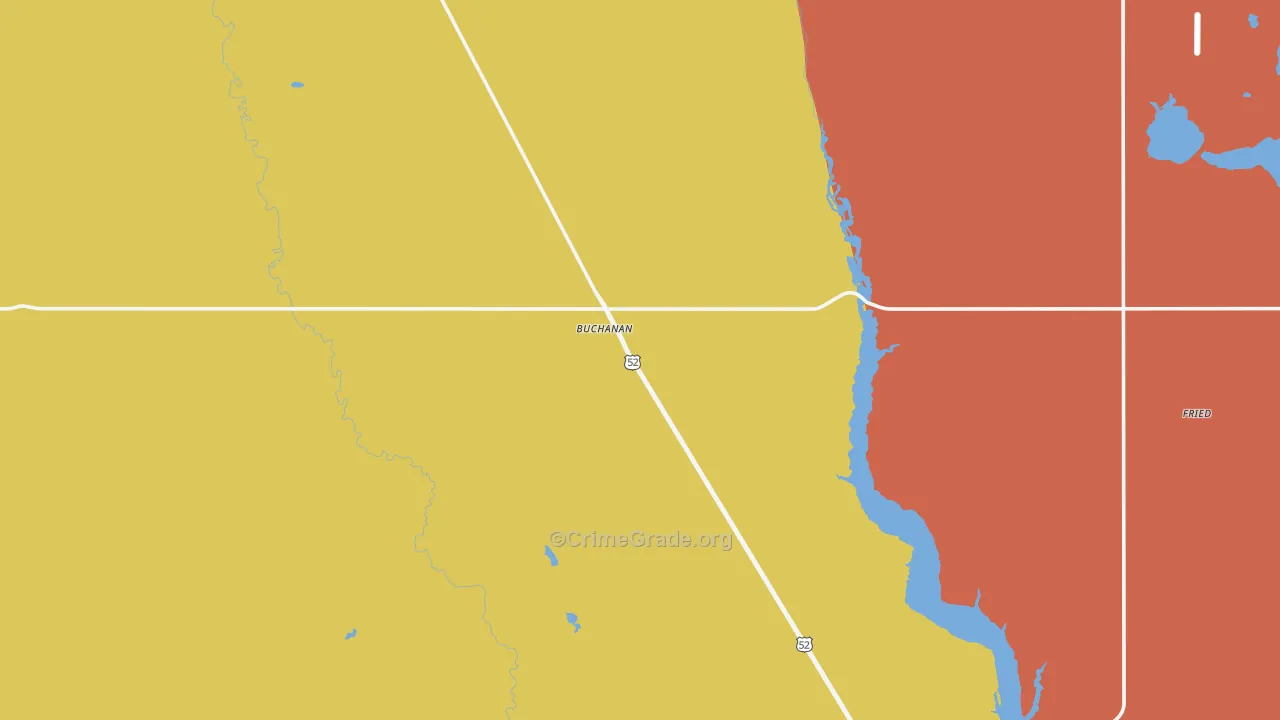 58420, ND Map of Theft Rates