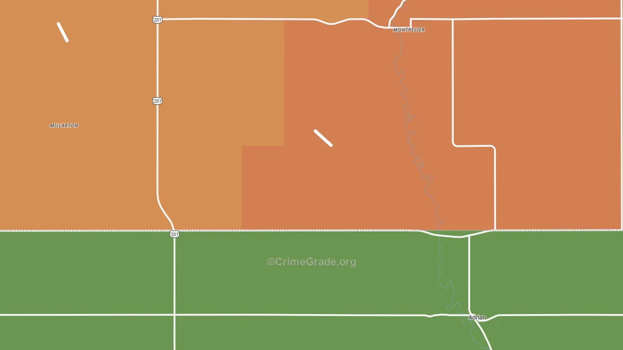 58472, ND Map of Theft Rates