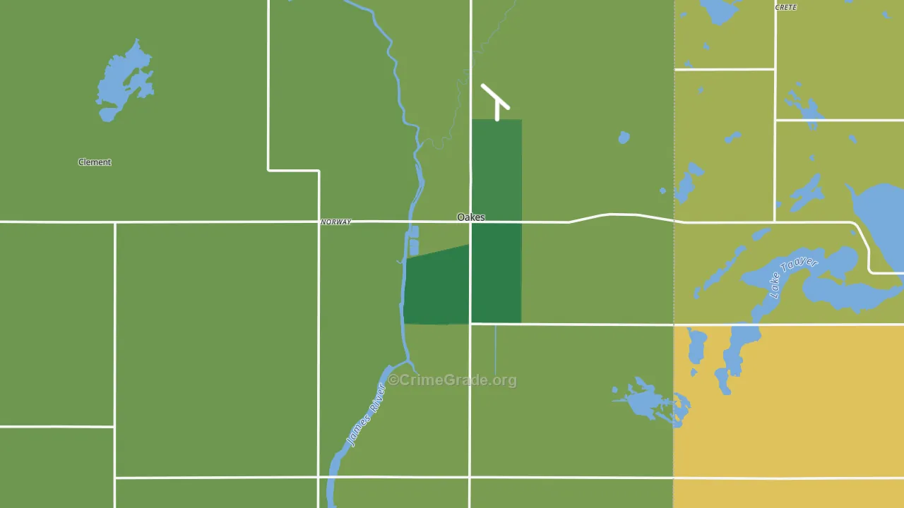 58474, ND Map of Theft Rates