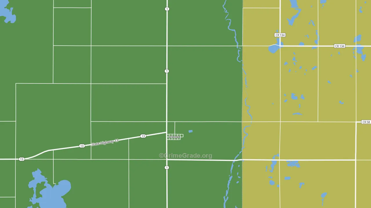 58490, ND Map of Theft Rates