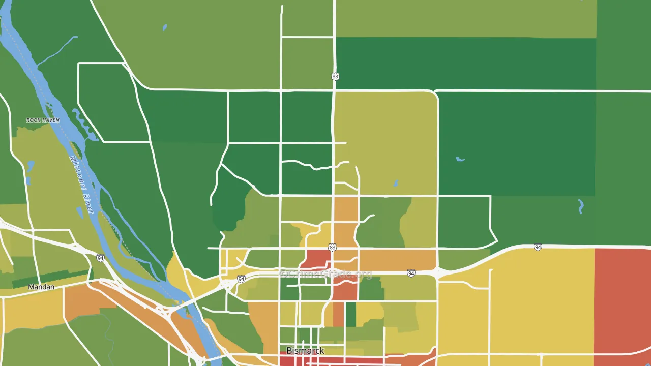 58503, ND Map of Theft Rates