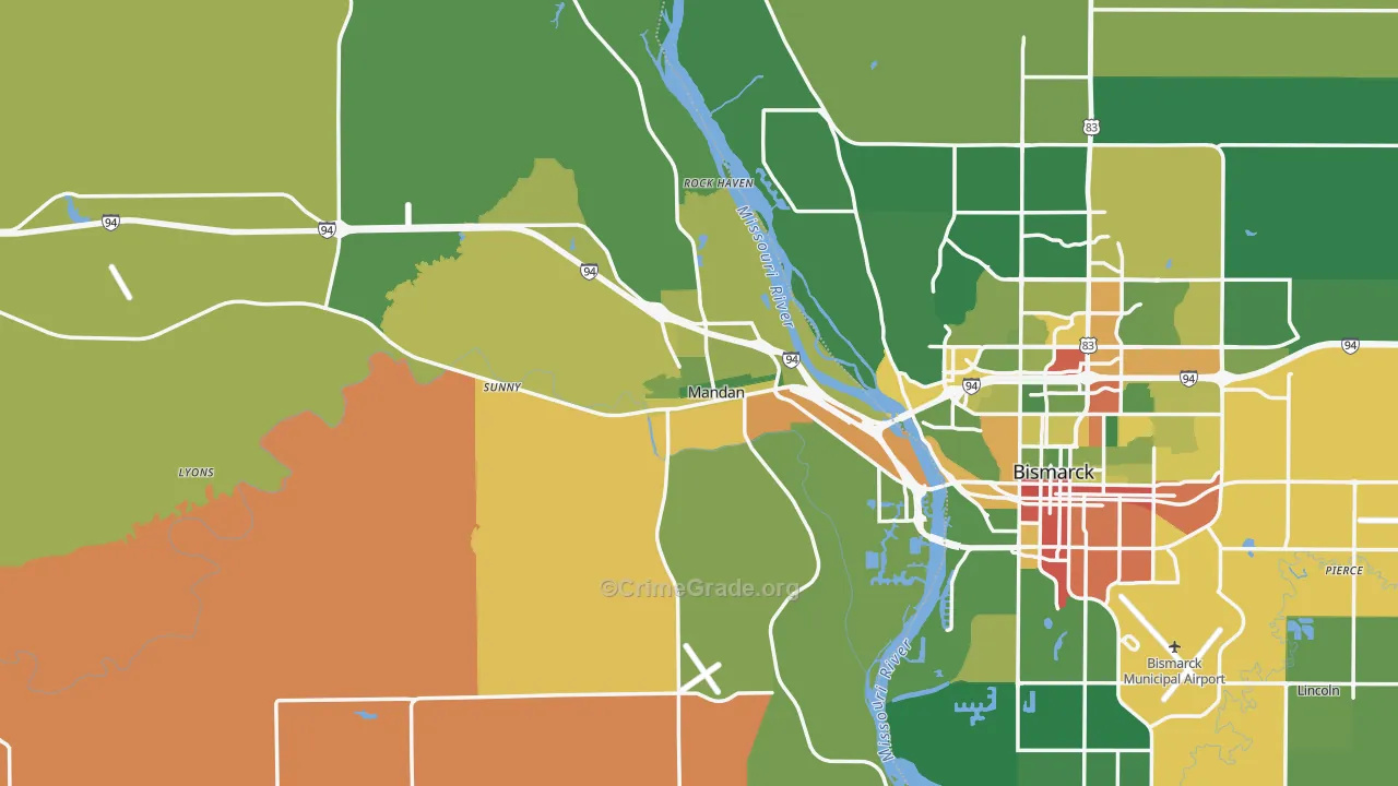 58554, ND Map of Theft Rates
