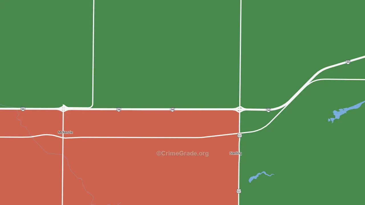 58572, ND Map of Theft Rates
