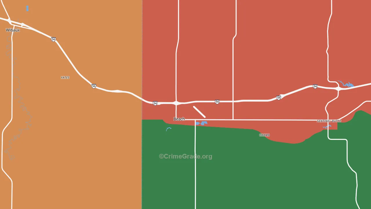 58621, ND Map of Theft Rates