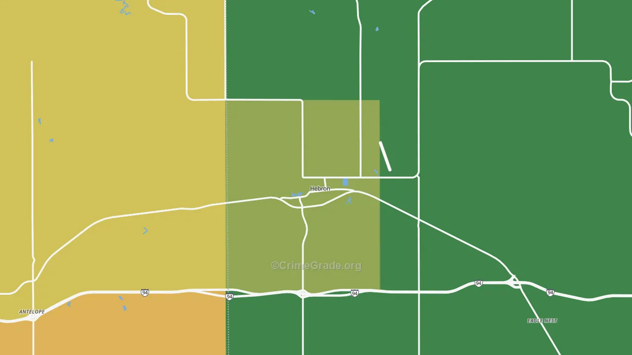 58638, ND Map of Theft Rates