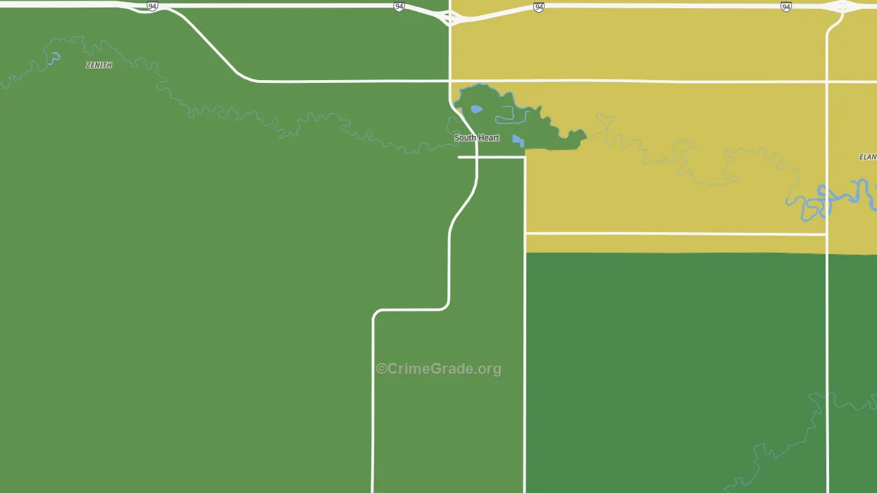 58655, ND Map of Theft Rates