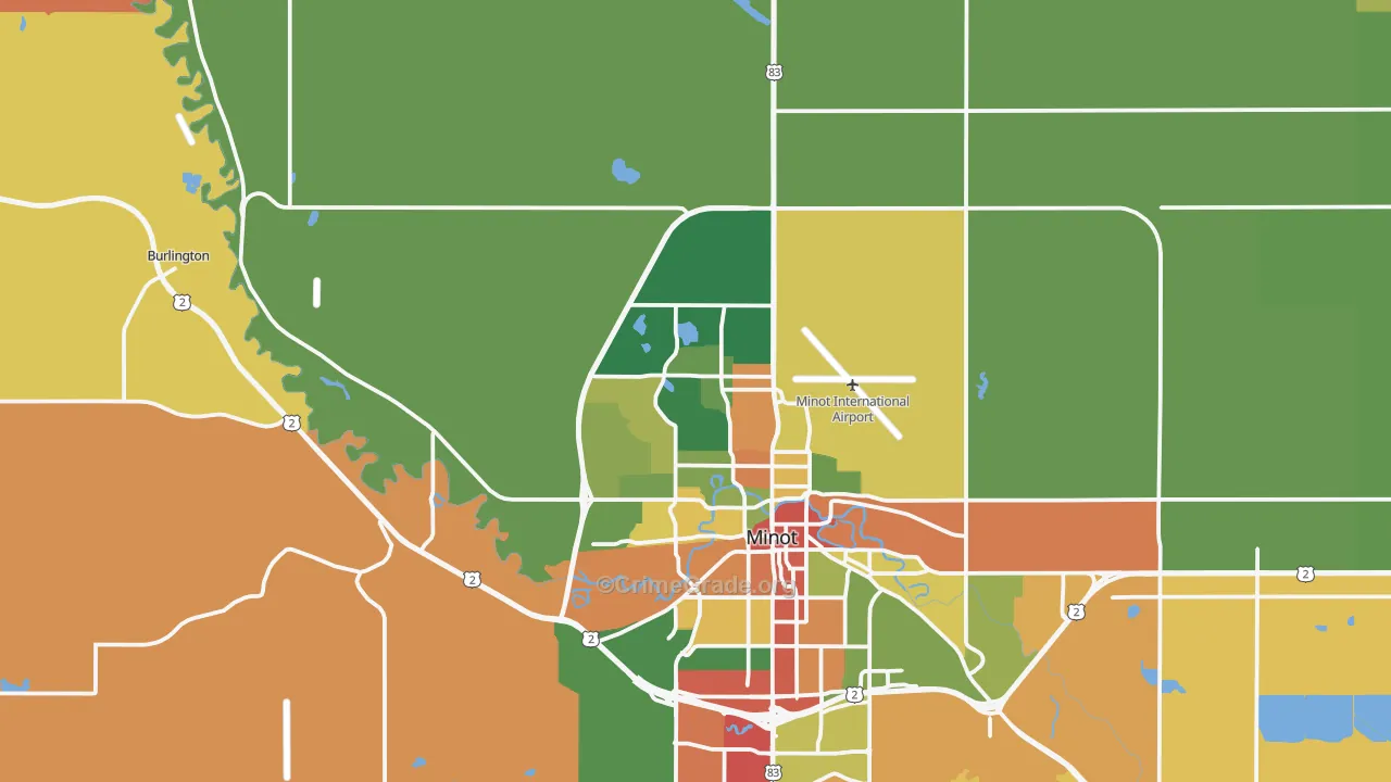 58703, ND Map of Theft Rates