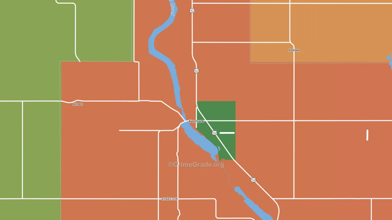 58746, ND Map of Theft Rates