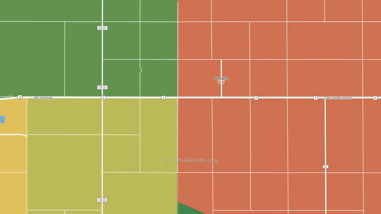 58768, ND Map of Theft Rates