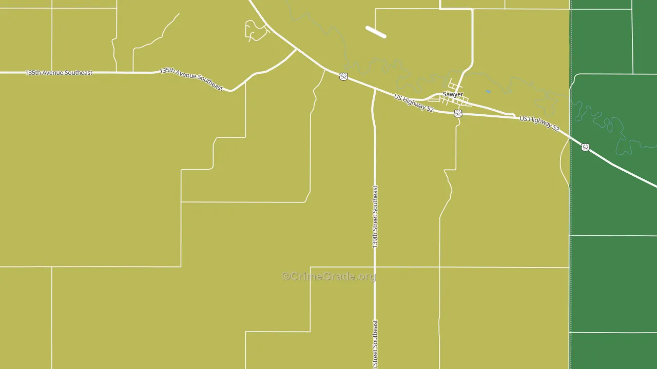 58781, ND Map of Theft Rates