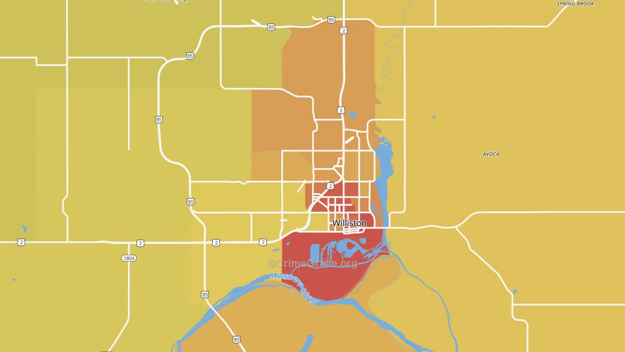 58801, ND Map of Theft Rates