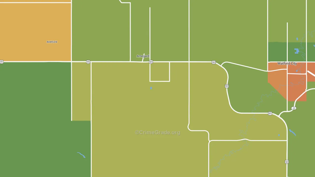 58835, ND Map of Theft Rates