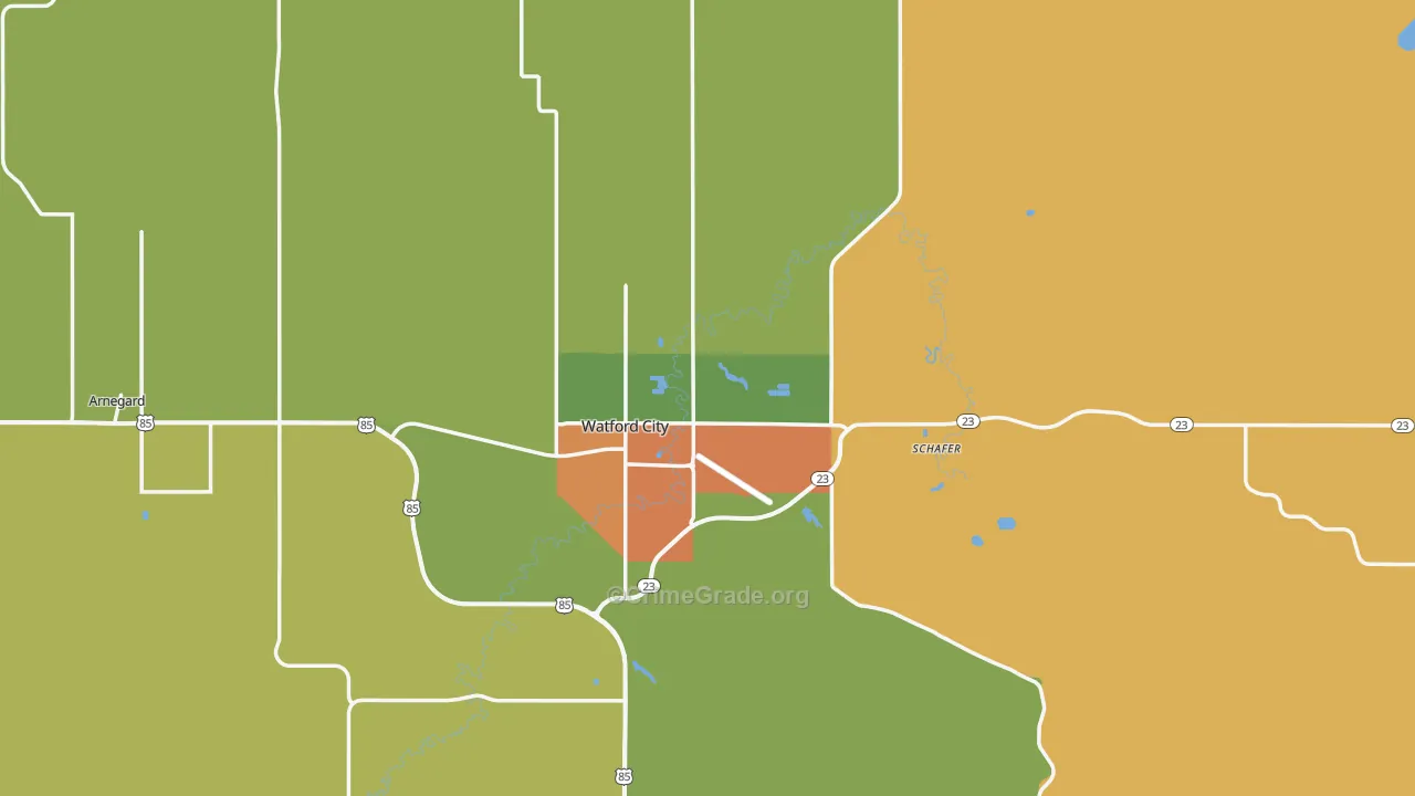 58854, ND Map of Theft Rates