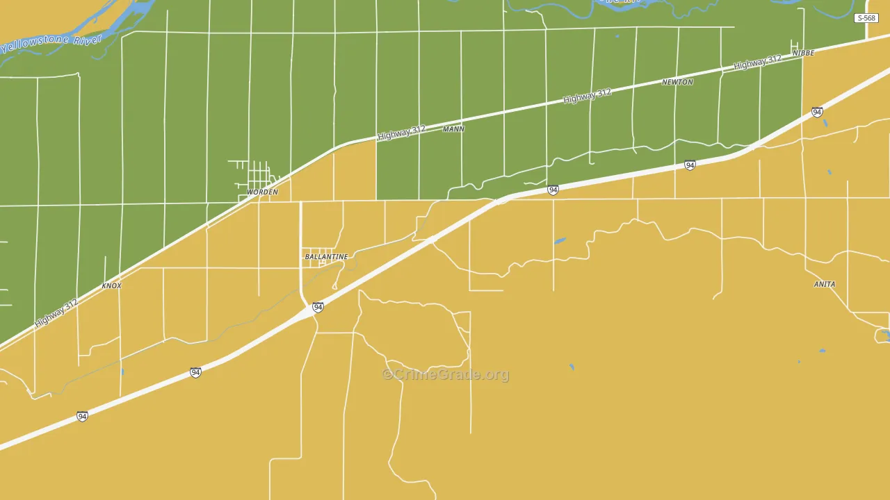 59006, MT Map of Theft Rates