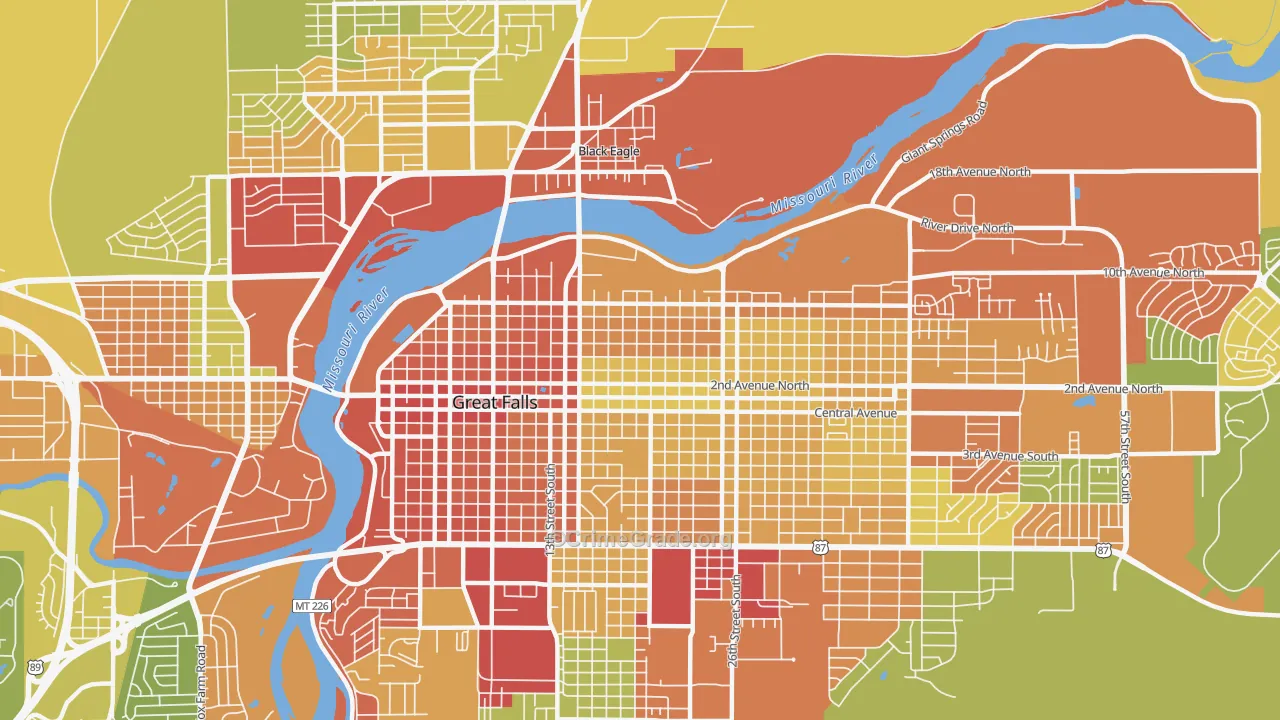 59401, MT Map of Theft Rates