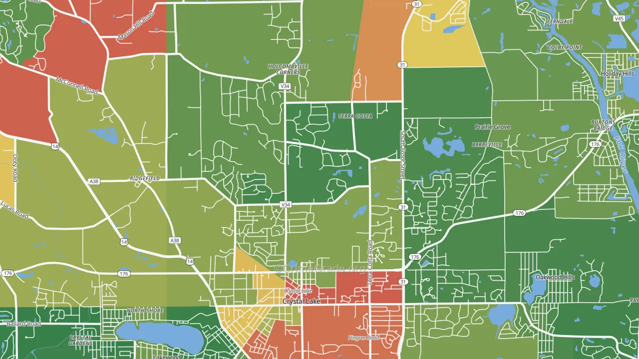 60012, IL Map of Theft Rates