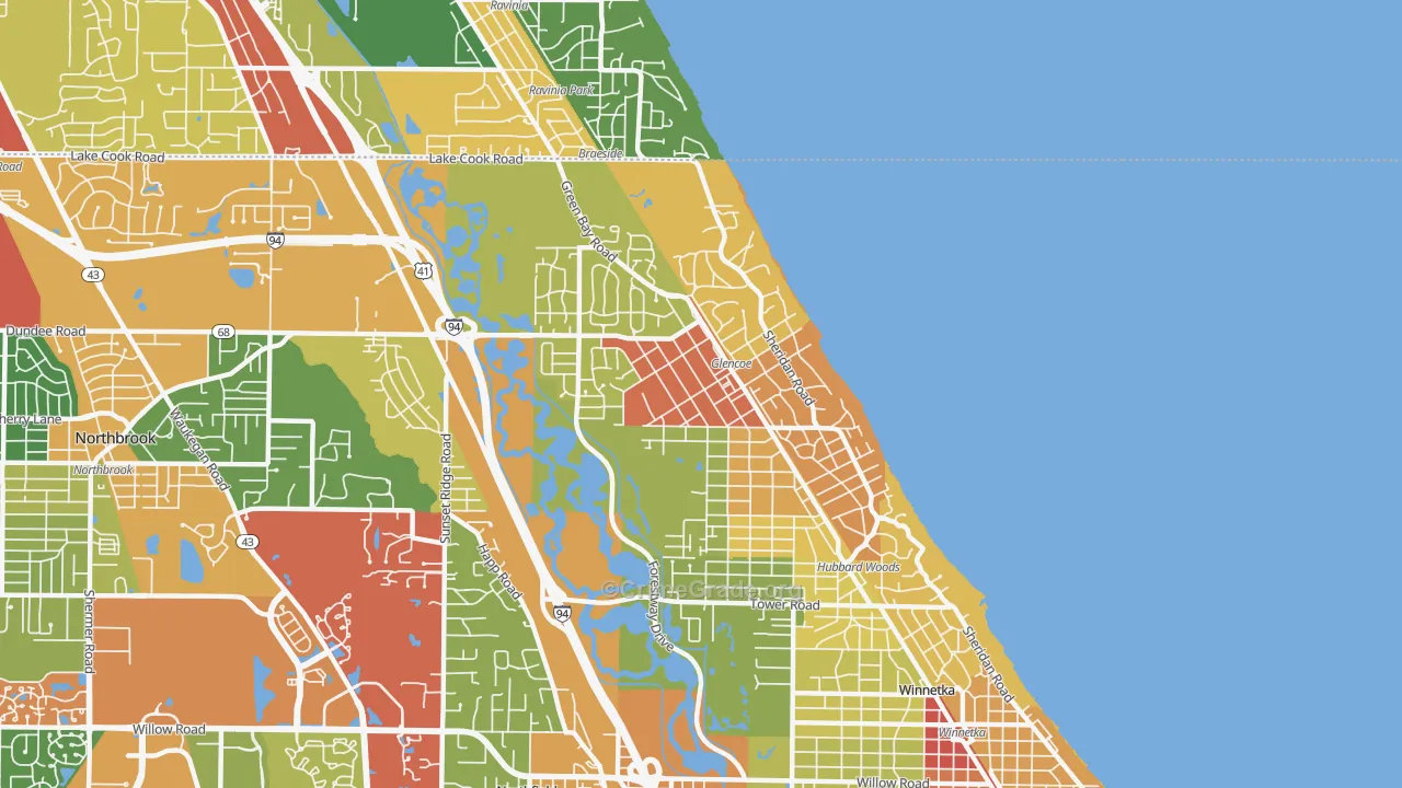 60022, IL Map of Theft Rates