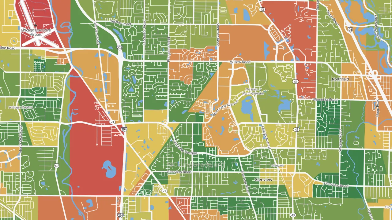 60026, IL Map of Theft Rates