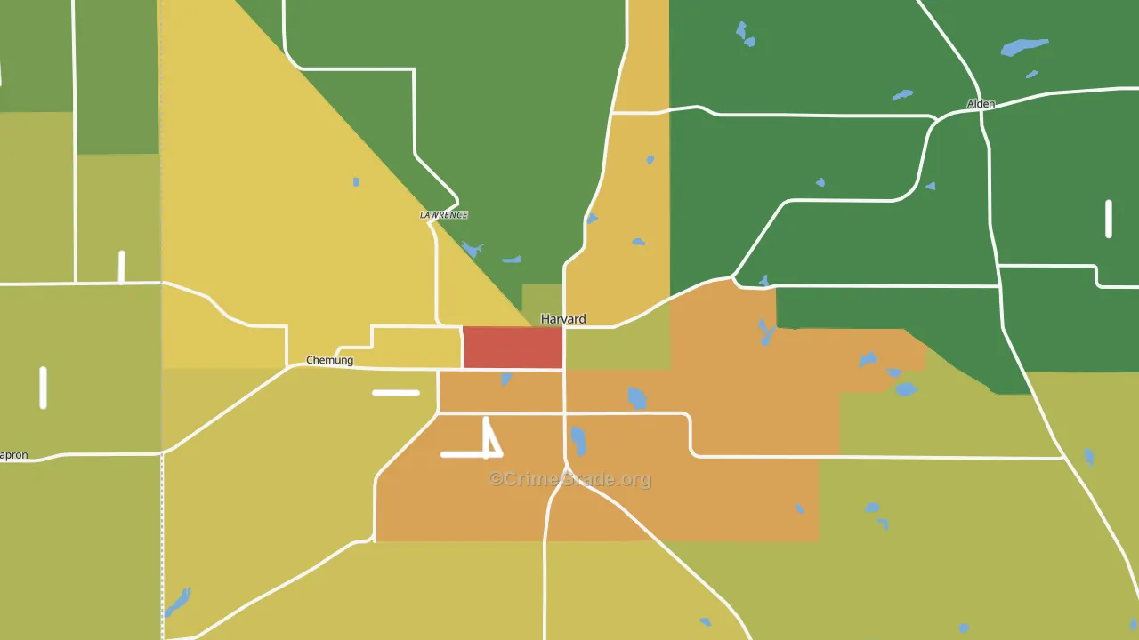 60033, IL Map of Theft Rates