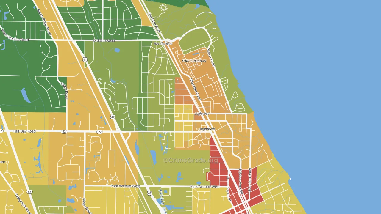 60040, IL Map of Theft Rates