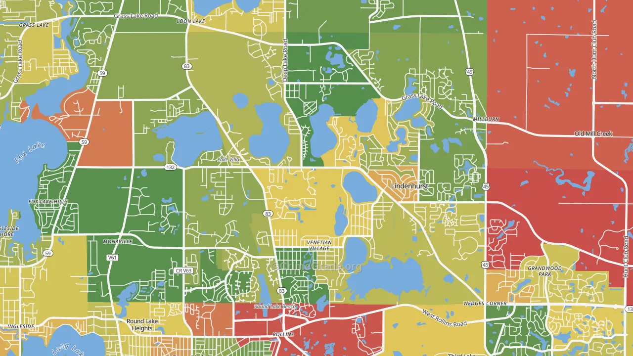 60046, IL Map of Theft Rates