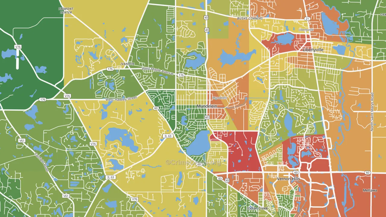 60060, IL Map of Theft Rates