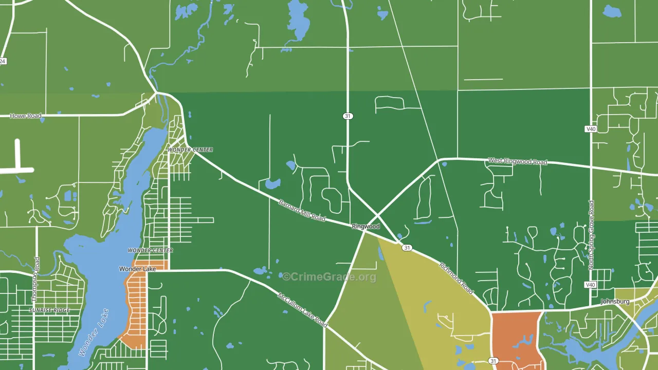 60072, IL Map of Theft Rates
