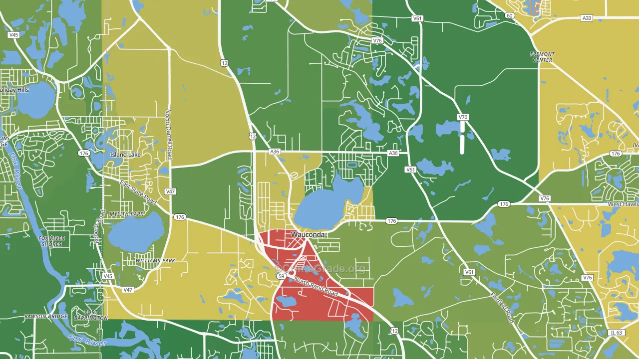 60084, IL Map of Theft Rates