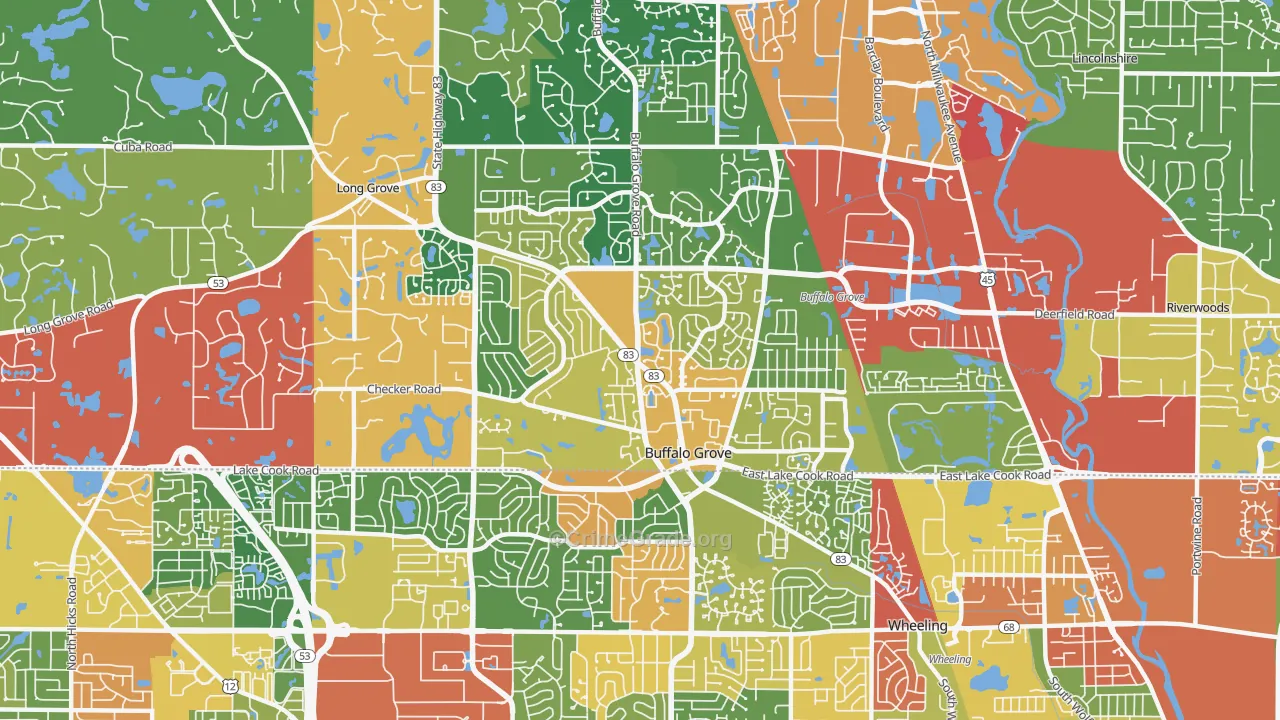 60089, IL Map of Theft Rates