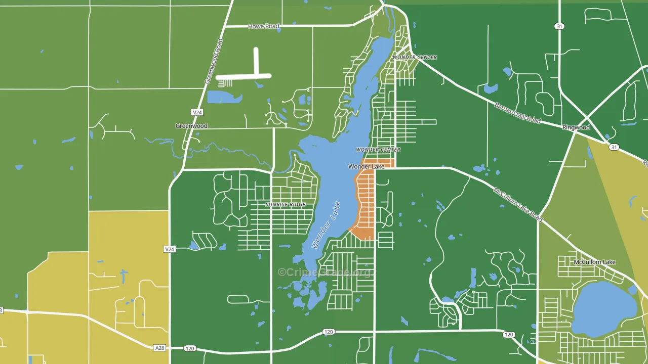 60097, IL Map of Theft Rates