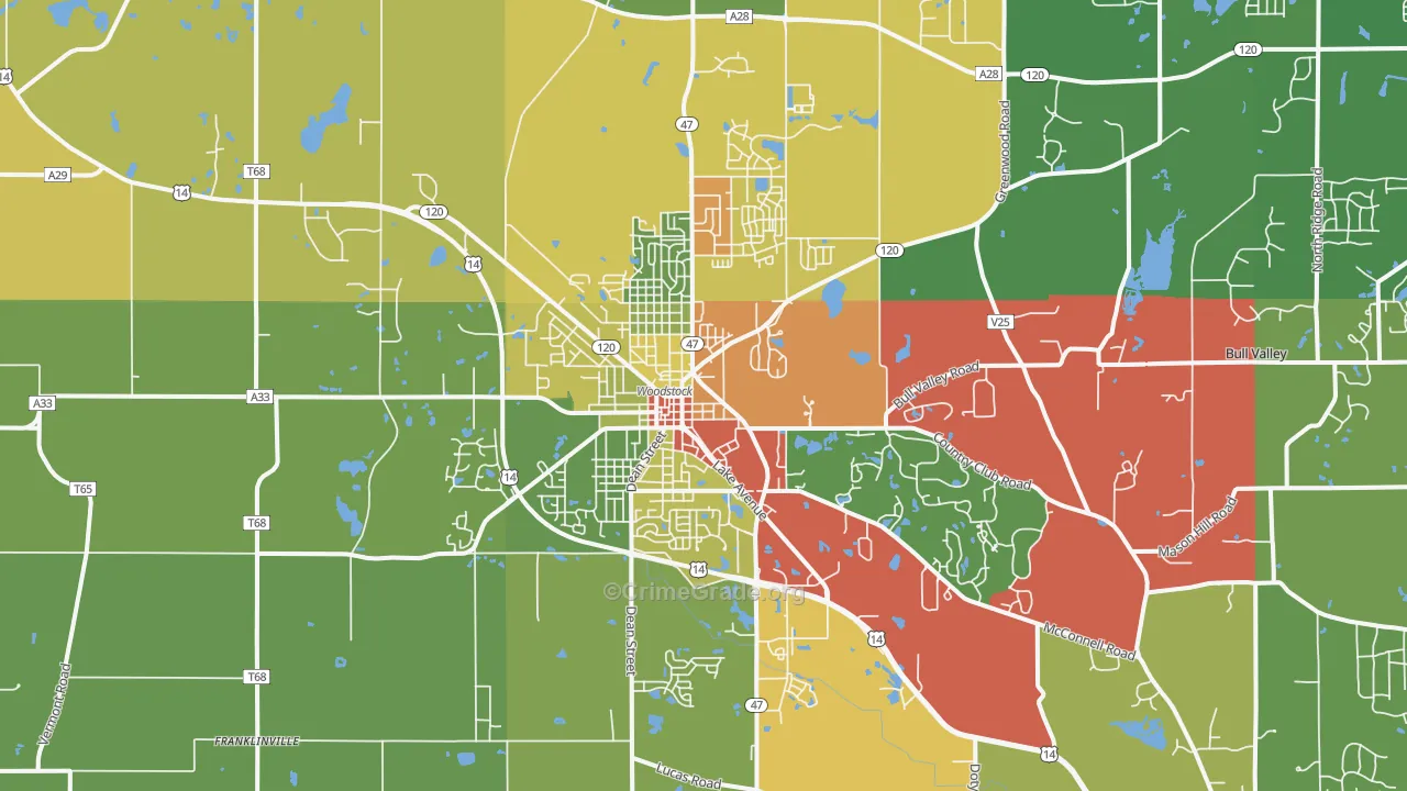 60098, IL Map of Theft Rates